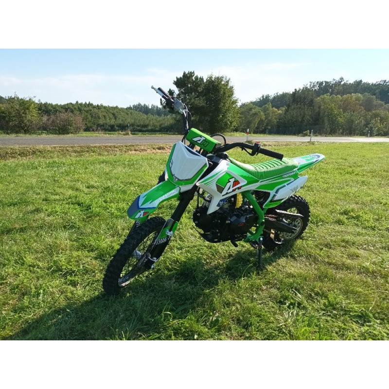 Pitbike Leramotors By Apollo THUNDER 125 poloautomat 14/12 E-Start Zelená